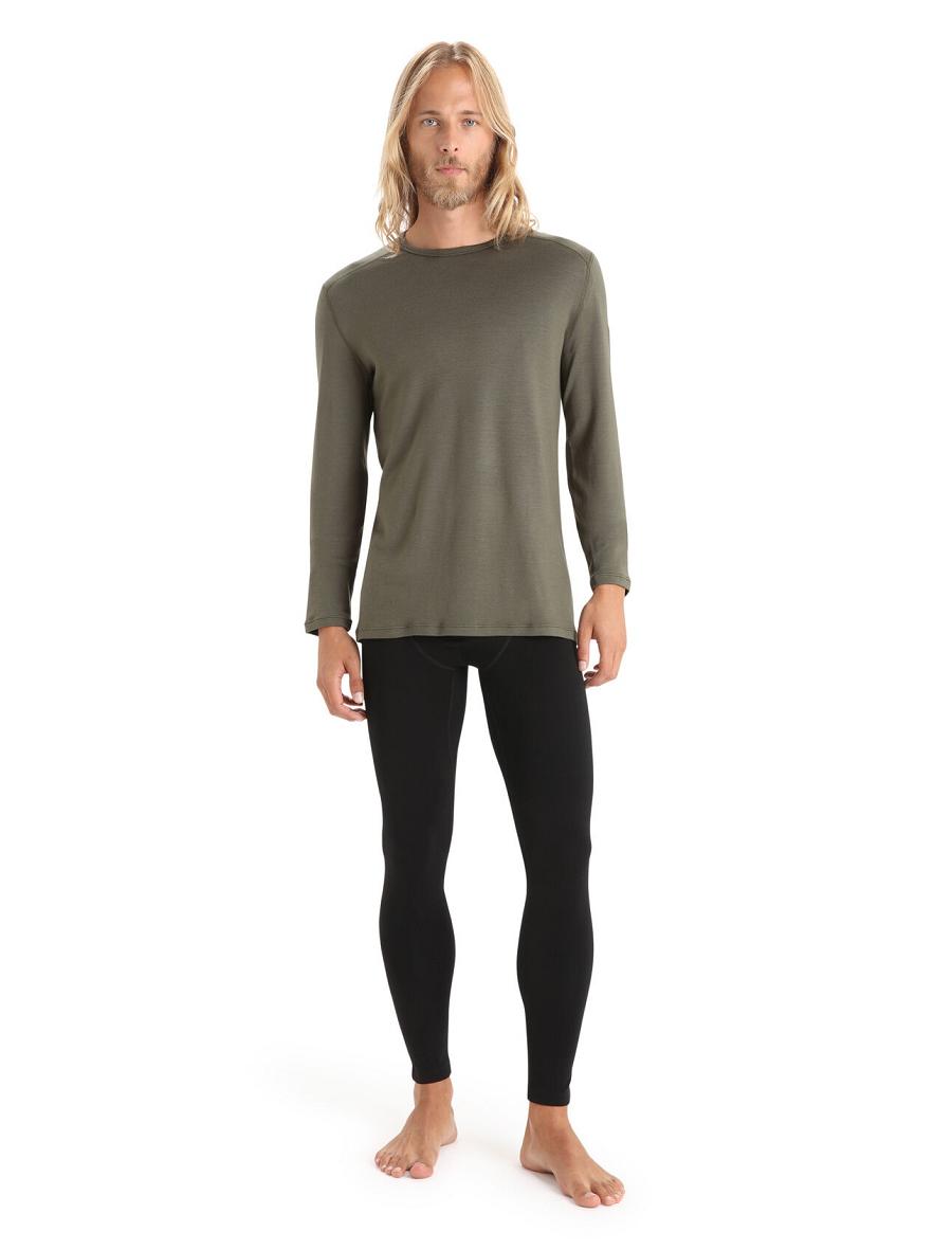 Icebreaker 15.5 Merino Thermal Férfi Leggings Fekete | HU 1124PJJQ